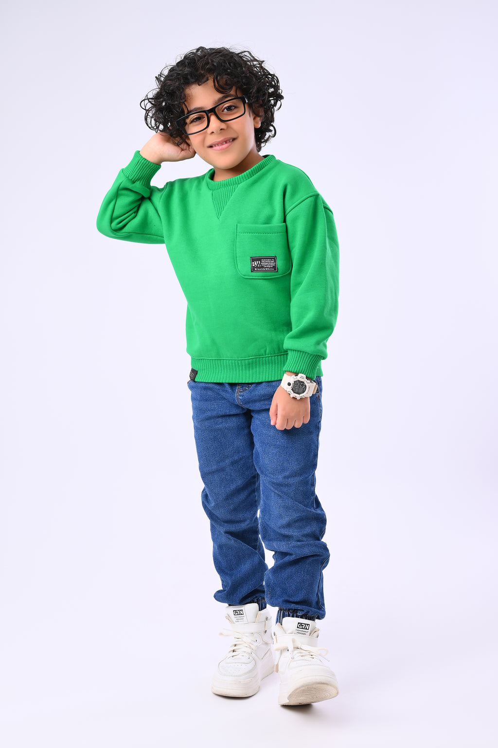 Kids Winter Round Neck Sweatshirt