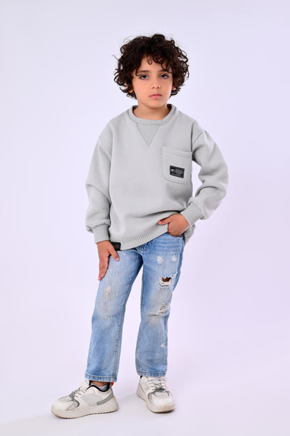 Kids Winter Round Neck Sweatshirt