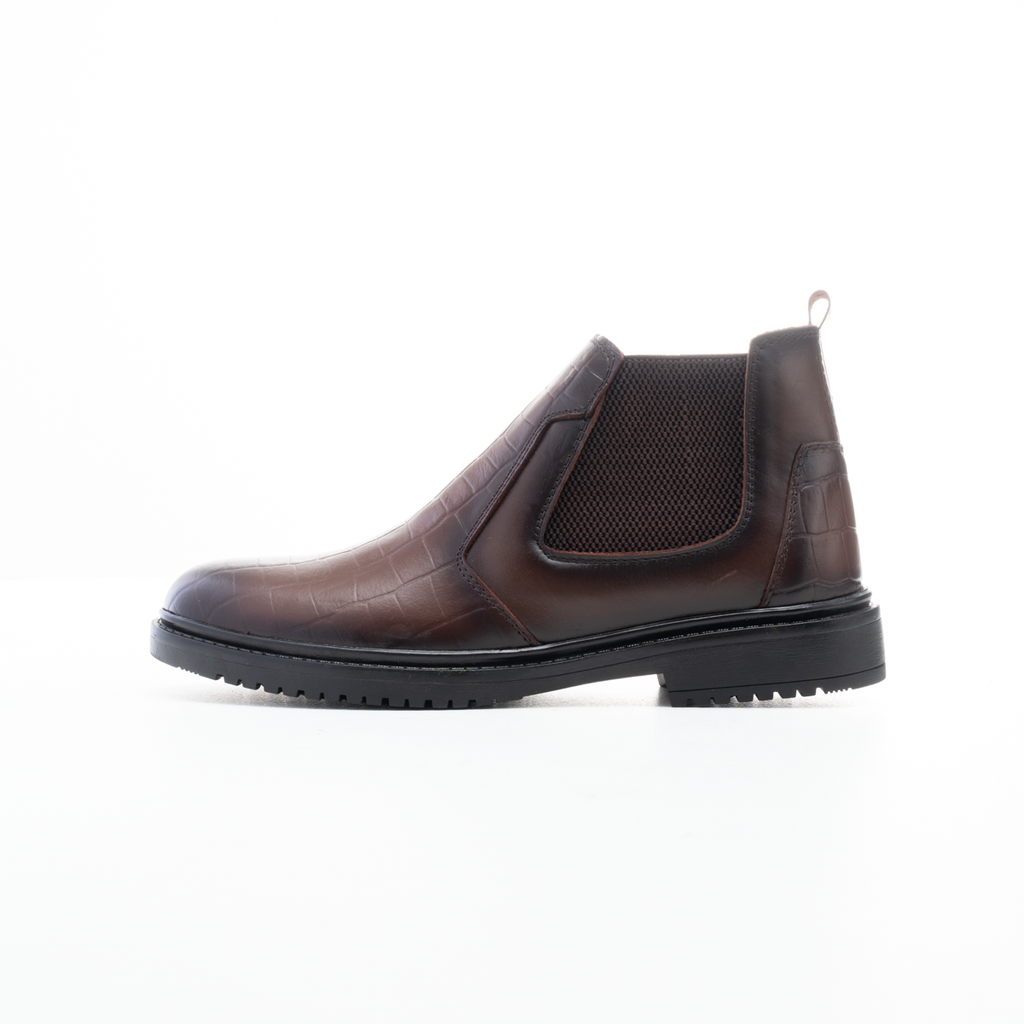 Men's Luxury Croc-Texture Boots